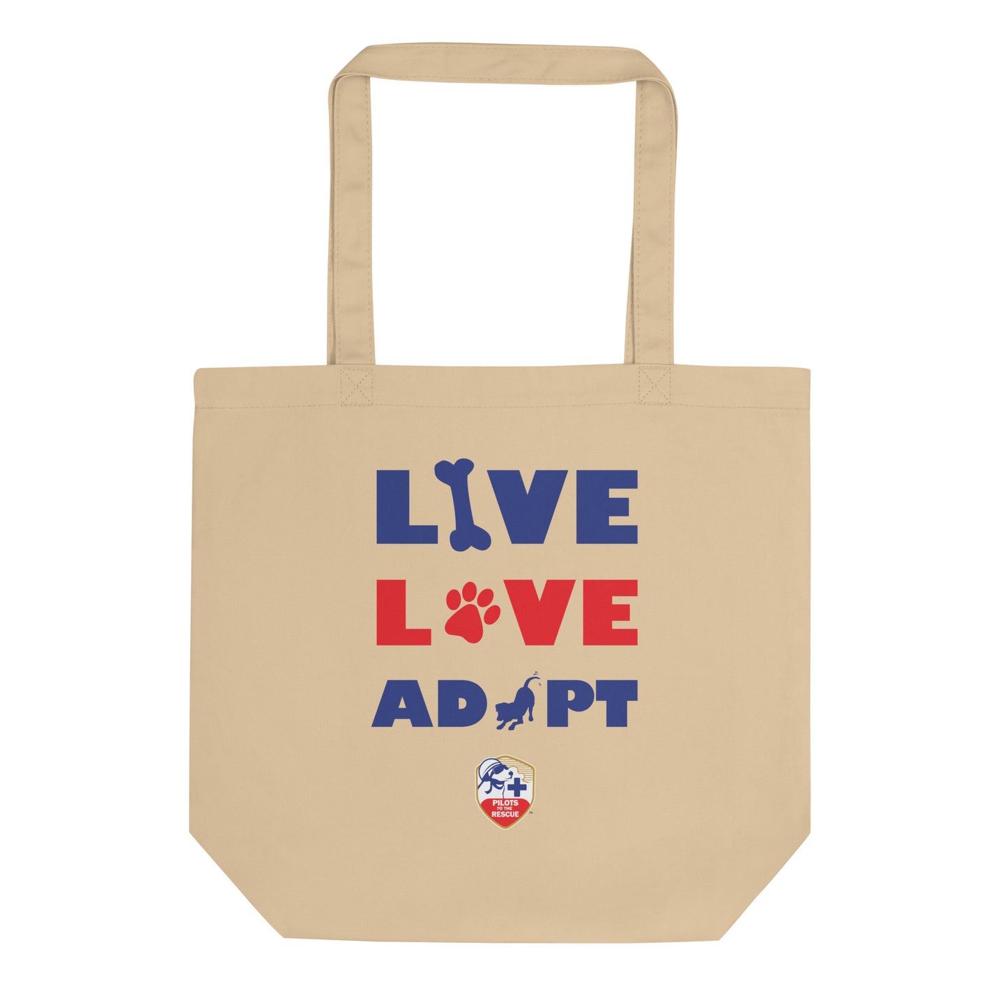 'Live Love Adopt' Eco Tote Bag