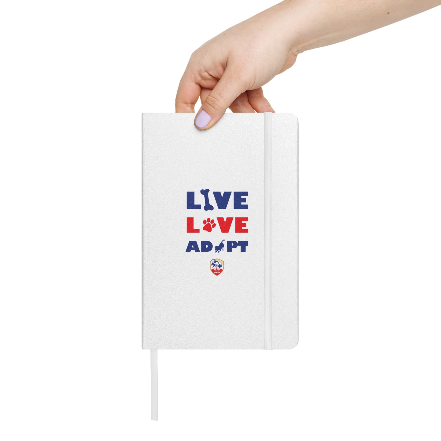 'Live Love Adopt' Hardcover Bound Notebook