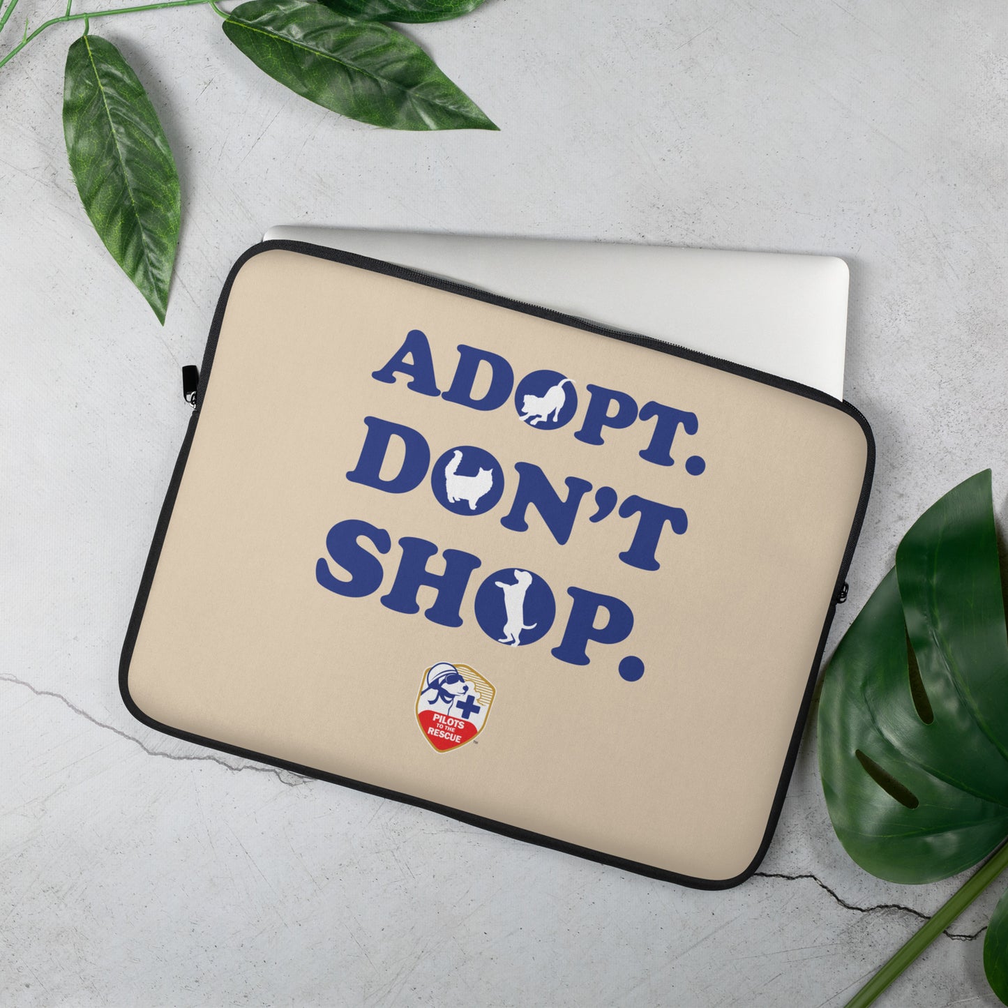 'Adopt Don't Shop' Laptop Sleeve