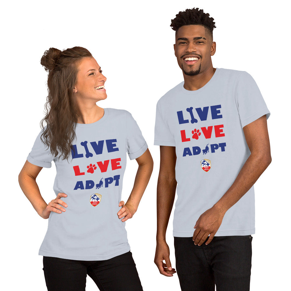 'Live Love Adopt' Short-Sleeve Unisex T-Shirt