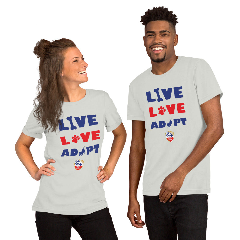 'Live Love Adopt' Short-Sleeve Unisex T-Shirt
