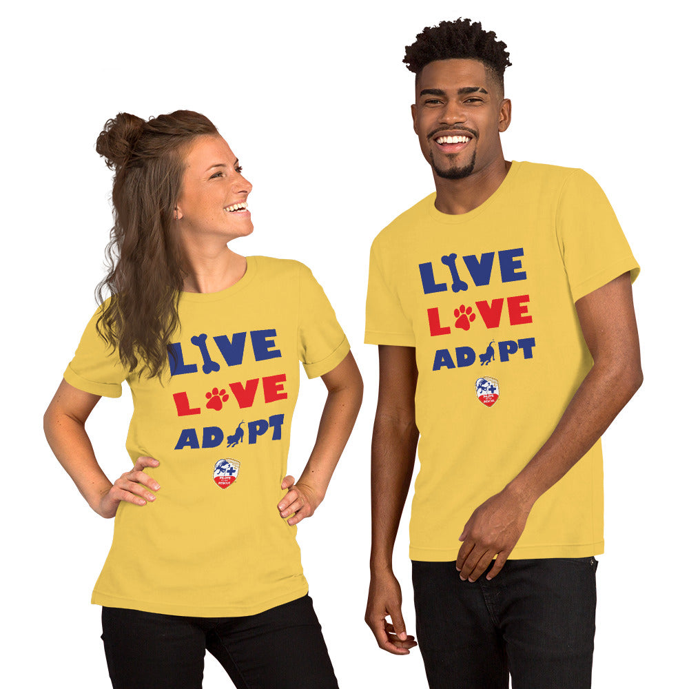 'Live Love Adopt' Short-Sleeve Unisex T-Shirt