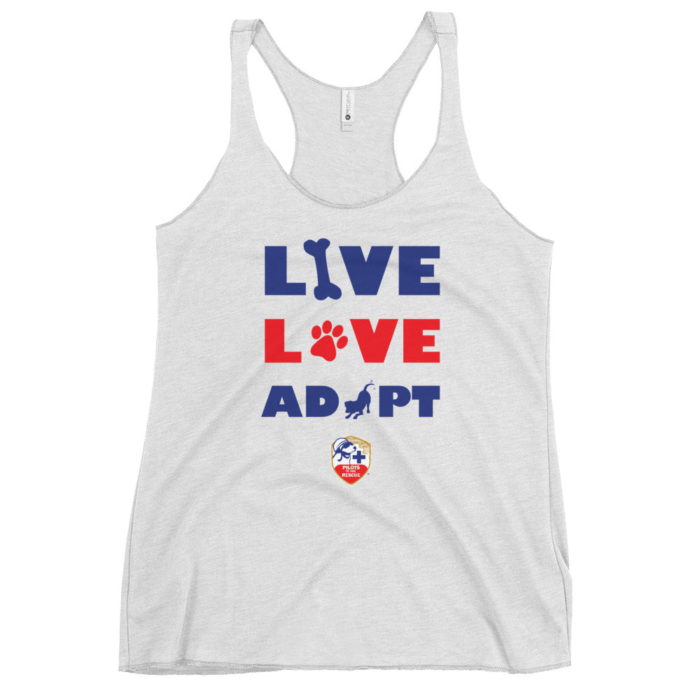 'Live Love Adopt' Women's Racerback Tank