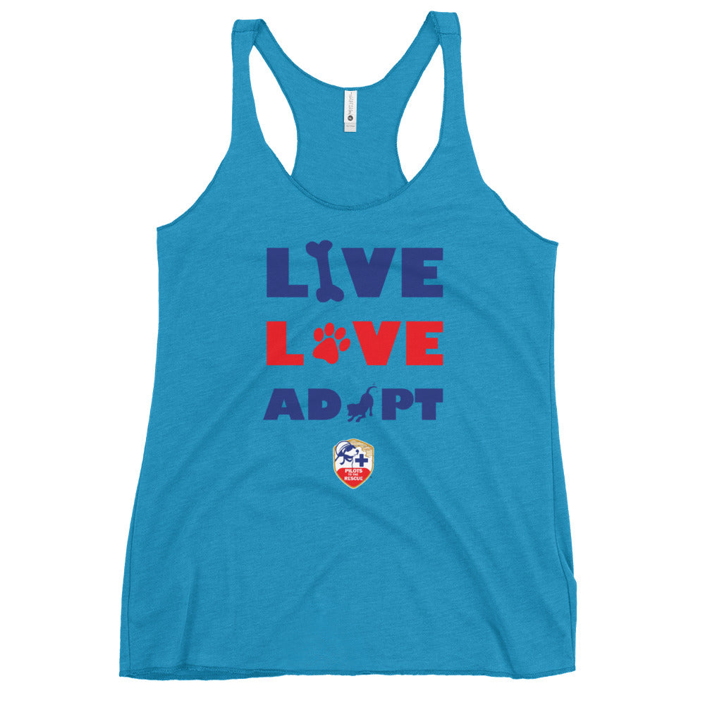 'Live Love Adopt' Women's Racerback Tank
