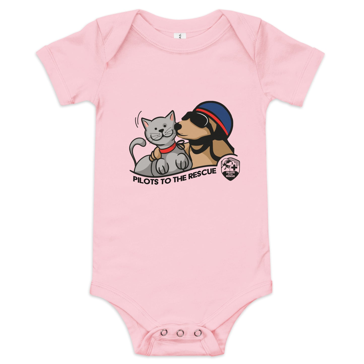 Cat and Dog- Baby short sleeve one piece