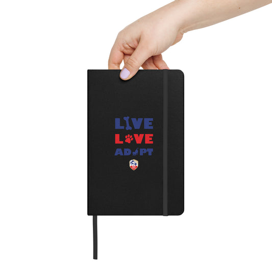 Live love adopt- Hardcover bound notebook