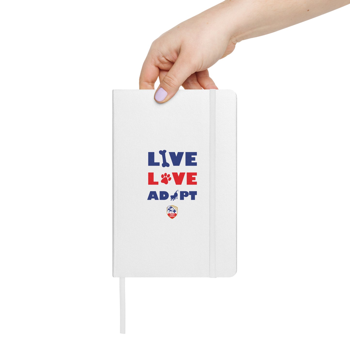 Live love adopt- Hardcover bound notebook