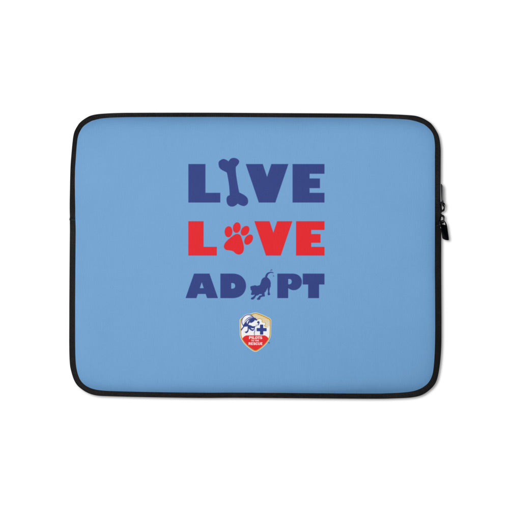 Live Love Adopt PTTR Laptop Sleeve