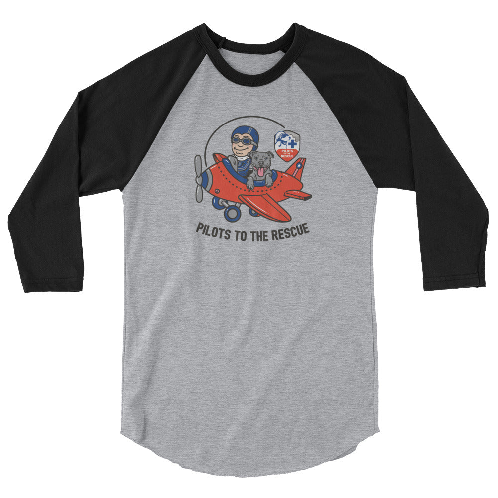3/4 sleeve Cartoon Baseball Style Shirt