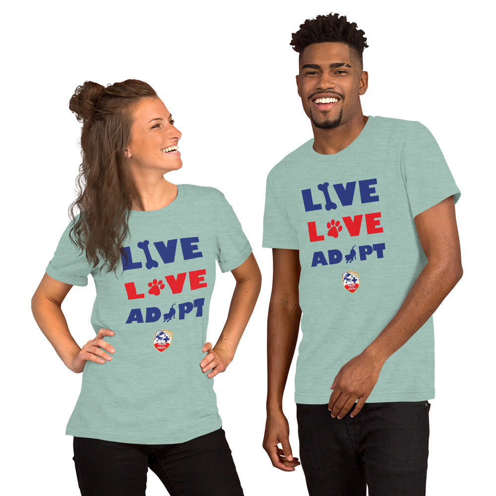 Live Love Adopt PTTR Short-Sleeve Unisex T-Shirt