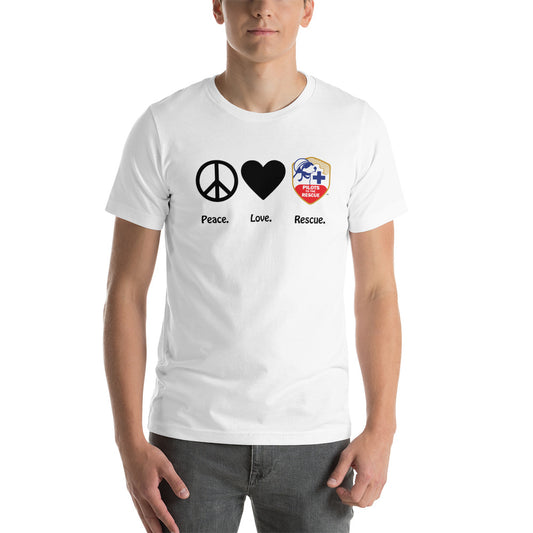 Peace Love Rescue Unisex T-shirt